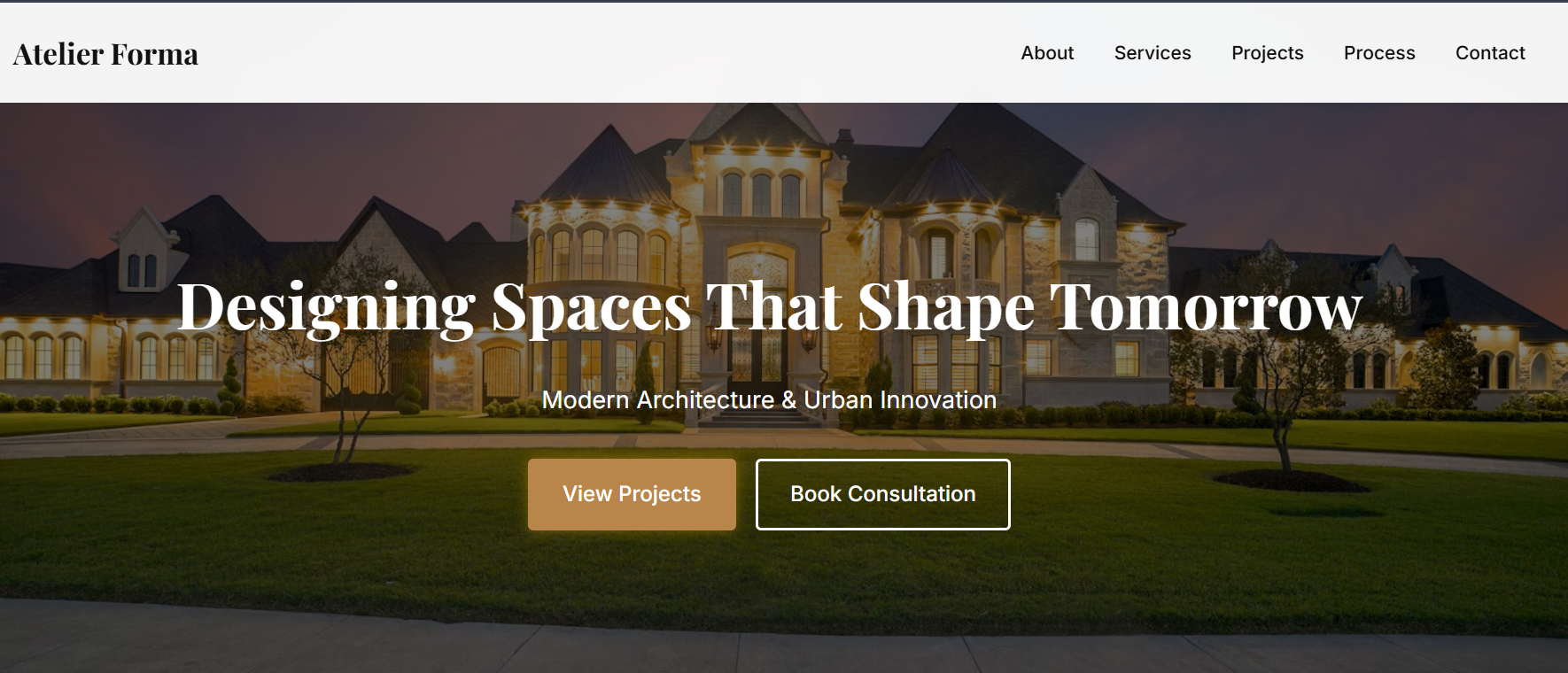 Architecture Site Homepage